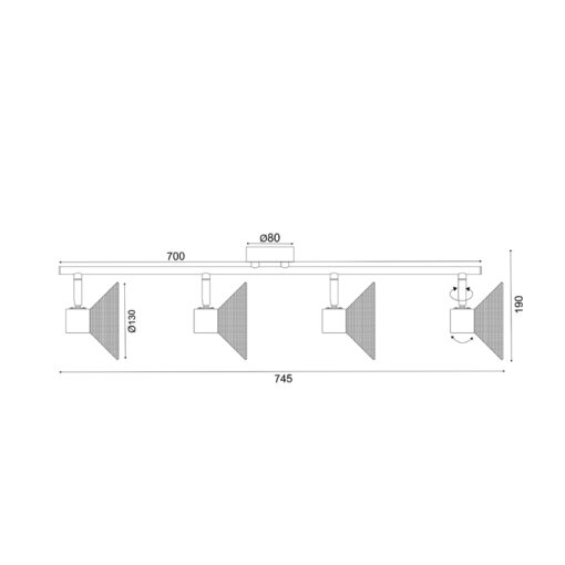 ΕΠΙΤΟΙΧΟ Φ/Σ 4ΧΕ14 PALOMA ΜΑΥΡΟ ΜΕΤΑΛΛΙΚΟ 75X13X19CM ACA – TNK2834SB