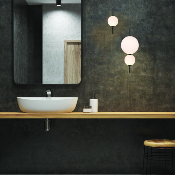 ΚΡΕΜΑΣΤΟ ΦΩΤΙΣΤΙΚΟ LED 15W 3000K 1500LM AMELIA ΜΑΥΡΟ ΜΕΤΑΛΛΙΚΟ+ΛΕΥΚΟ ΓΥΑΛΙ D37XH130CM ACA – TNK323LED15P