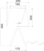 Πορτατίφ Τρίποδας Μαύρο 1xE27 ACA DECOR – TNK75090BK1T