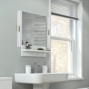 Επίτοιχο Φωτιστικό LED 13W IP44 Λευκό + Χρώμιο ACA DECOR  Θερμό Λευκό 3200K – TNK7518013W