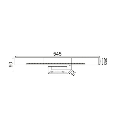 Επίτοιχο Φωτιστικό LED 13W IP44 Λευκό + Χρώμιο ACA DECOR  Θερμό Λευκό 3200K – TNK7518013W