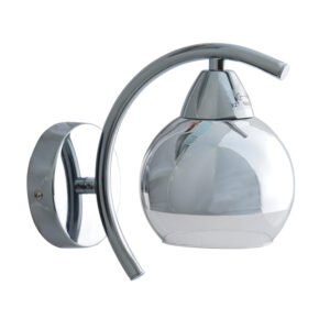 Φωτιστικό Τοίχου Απλίκα 1ΧE27 Γυαλί Χρώμιο – Διάφανο ACA DECOR  – TNK81444CR1W