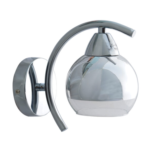 Φωτιστικό Τοίχου Απλίκα 1ΧE27 Γυαλί Χρώμιο – Διάφανο ACA DECOR  – TNK81444CR1W