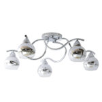 Φωτιστικό Οροφής 5ΧE27 Γυαλί Χρώμιο – Διάφανο ACA DECOR  – TNK81444CR5H