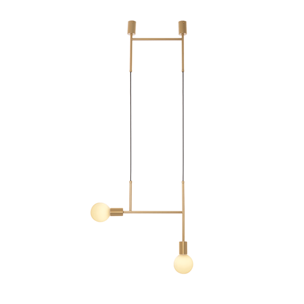 Κρεμαστό Φωτιστικό 2xΕ27 Χρυσό Μεταλλικό 38x4x110 KYOTO ACA DECOR  – TNK852P38GD