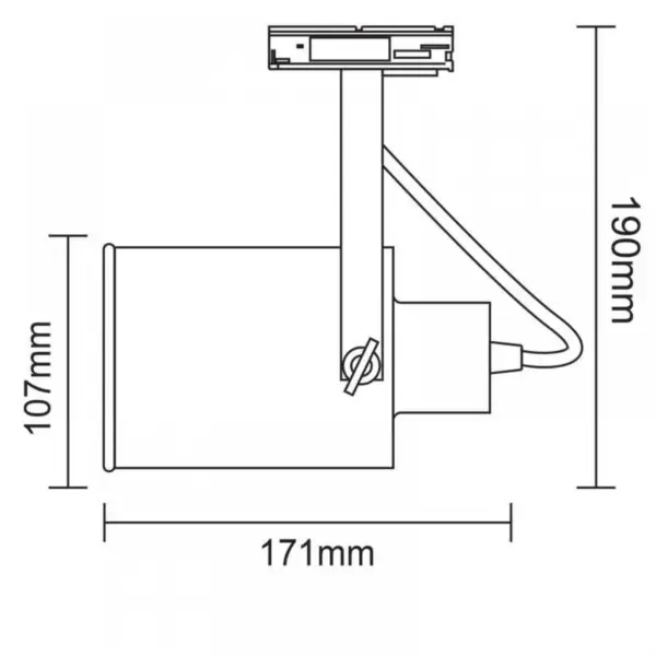 ΦΩΤΙΣΤΙΚΟ ΣΠΟΤ ΡΑΓΑΣ ΜΟΝΟΦΑΣΙΚΟ 2 ΚΑΛΩΔΙΩΝ ΣΕ WHITE GOLD BRUSHED 1X E27 PAR 30 ACA – TS13PAR3CWG