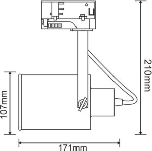 ΦΩΤΙΣΤΙΚΟ ΣΠΟΤ ΡΑΓΑΣ ΤΡΙΦΑΣΙΚΟ 4 ΚΑΛΩΔΙΩΝ ΣΕ ΜΑΥΡΟ ΧΡΩΜΑ 1X E27 PAR 30 ACA  – TS13PAR4CB