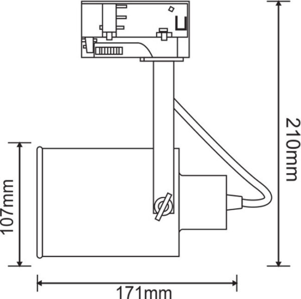 ΦΩΤΙΣΤΙΚΟ ΣΠΟΤ ΡΑΓΑΣ ΤΡΙΦΑΣΙΚΟ 4 ΚΑΛΩΔΙΩΝ ΣΕ ΜΑΥΡΟ ΧΡΩΜΑ 1X E27 PAR 30 ACA  – TS13PAR4CB