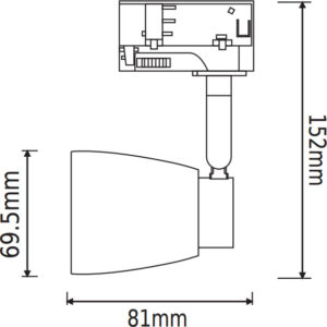 ΦΩΤΙΣΤΙΚΟ ΣΠΟΤ ΡΑΓΑΣ ΤΡΙΦΑΣΙΚΟ 4 ΚΑΛΩΔΙΩΝ ΣΕ ΑΣΗΜΙ ΧΡΩΜΑ 1XGU10 ACA -TS40GU4CNM