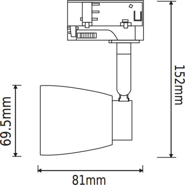 ΦΩΤΙΣΤΙΚΟ ΣΠΟΤ ΡΑΓΑΣ ΤΡΙΦΑΣΙΚΟ 4 ΚΑΛΩΔΙΩΝ ΣΕ ΑΣΗΜΙ ΧΡΩΜΑ 1XGU10 ACA -TS40GU4CNM