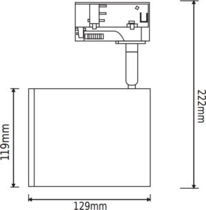 ΦΩΤΙΣΤΙΚΟ ΣΠΟΤ ΡΑΓΑΣ ΤΡΙΦΑΣΙΚΟ 4 ΚΑΛΩΔΙΩΝ ΣΕ ΛΕΥΚΟ ΧΡΩΜΑ 1xGU10 -AR111  ACA – TS68AR4CW