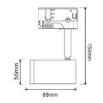TRACK SPOT GU10 3C WHITE No68 ACA – TS68GU3CW