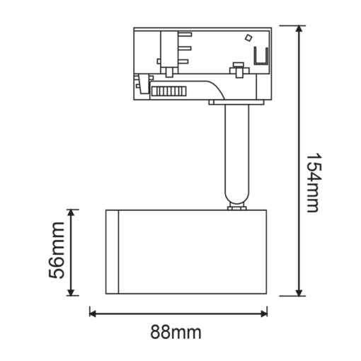 TRACK SPOT GU10 3C WHITE No68 ACA – TS68GU3CW
