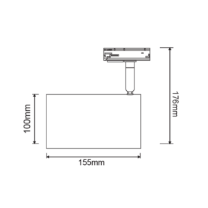 ΦΩΤΙΣΤΙΚΟ ΣΠΟΤ ΡΑΓΑΣ ΜΟΝΟΦΑΣΙΚΟ 2 ΚΑΛΩΔΙΩΝ ΣΕ ΜΑΥΡΟ ΧΡΩΜΑ 1XE27 PAR30 ACA -TS68PAR3CB