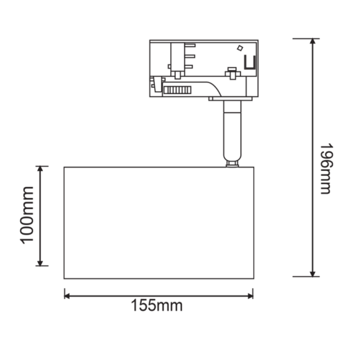 ΦΩΤΙΣΤΙΚΟ ΣΠΟΤ ΡΑΓΑΣ ΤΡΙΦΑΣΙΚΟ 4 ΚΑΛΩΔΙΩΝ ΣΕ ΜΑΥΡΟ ΧΡΩΜΑ 1XE27 PAR 30 ACA – TS68PAR4CB