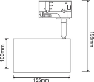 ΦΩΤΙΣΤΙΚΟ ΣΠΟΤ ΡΑΓΑΣ ΤΡΙΦΑΣΙΚΟ 4 ΚΑΛΩΔΙΩΝ ΣΕ  ΓΚΡΙ ΧΡΩΜΑ 1XE27 PAR 30 ACA- TS68PAR4CG