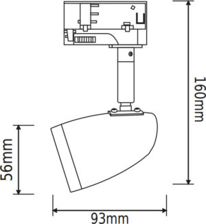 ΦΩΤΙΣΤΙΚΟ ΣΠΟΤ ΡΑΓΑΣ ΤΡΙΦΑΣΙΚΟ 4 ΚΑΛΩΔΙΩΝ ΣΕ ΛΕΥΚΟ ΧΡΩΜΑ 1XGU10 ACA  – TS75GU4CW
