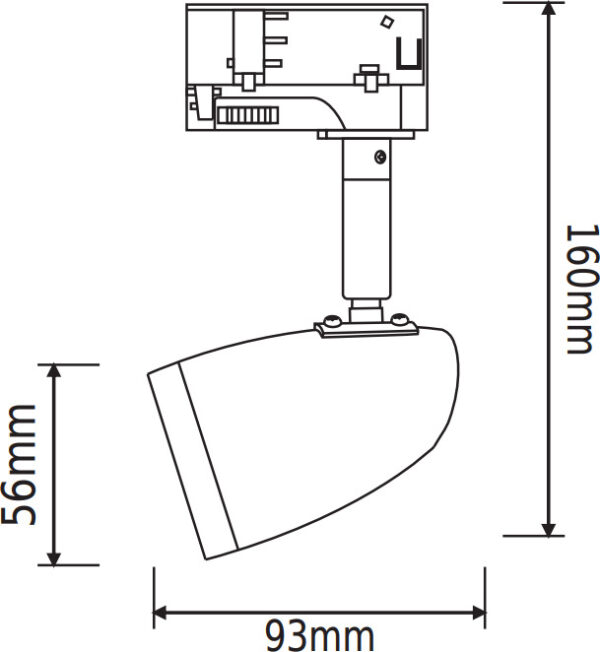 ΦΩΤΙΣΤΙΚΟ ΣΠΟΤ ΡΑΓΑΣ ΤΡΙΦΑΣΙΚΟ 4 ΚΑΛΩΔΙΩΝ ΣΕ ΛΕΥΚΟ ΧΡΩΜΑ 1XGU10 ACA  – TS75GU4CW