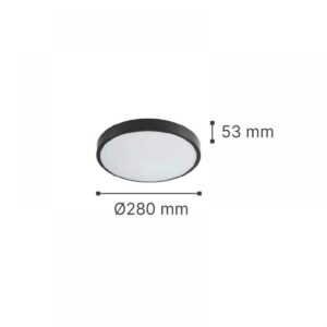 it-Lighting Torch LED 18W 3CCT Outdoor Ceiling Light Grey D:28cmx5,3cm (80300330)