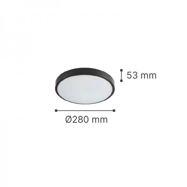 it-Lighting Torch LED 18W 3CCT Outdoor Ceiling Light Anthracite D:28cmx5,3cm (80300340)