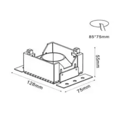ΣΠΟΤ ΧΩΝEYTO FRAMELESS ΣΤΑΘΕΡΟ 78x78mm 1xMR16/GU10  ME ANAKΛΑΣΤΗΡΑ ΛΕΥΚΟ UNIVERSE – 1-U008129