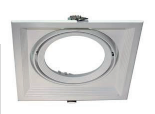 ΣΠΟΤ ΧΩΝEYTO ΚΙΝΗΤΟ 185X185mm 1XAR111/GU10  ΑΛΟΥΜΙΝΙΟ ΛΕΥΚΟ UNIVERSE – 1-U008167