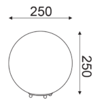 ACA DECOR   – Επιδαπέδιο Φωτιστικό 1ΧΕ27 Λευκό Γυαλί + Πλαστικό Φ25 V2010251TW