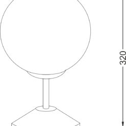 Πορτατίφ 1ΧΕ14 Σφαιρικό Λευκό Γυαλί ACA DECOR – V2112T