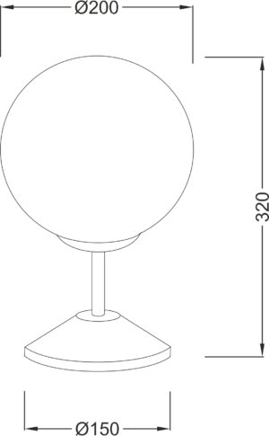 Πορτατίφ 1ΧΕ14 Σφαιρικό Λευκό Γυαλί ACA DECOR – V2112T