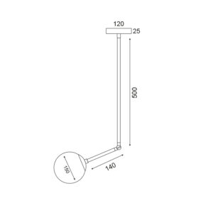 Κρεμαστό Φωτιστικό Ορείχαλκο Μεταλλικό+Οπαλ Γυαλί ACA DECOR  – V260501P