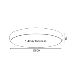 ΟΡΟΦΗΣ ΦΩΤΙΣΤΙΚΟ LED 54W 4320LM 3000K ΜΑΥΡΟ ΜΕΤ/ΚΟ D60XH8CM KALLISTA ACA DECOR – V27LEDC60BK