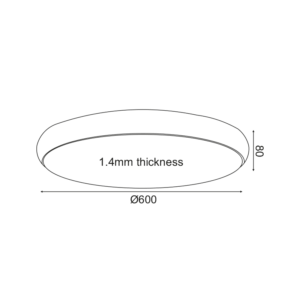 ΟΡΟΦΗΣ ΦΩΤΙΣΤΙΚΟ LED 54W 4320LM 3000K ΜΑΥΡΟ ΜΕΤ/ΚΟ D60XH8CM KALLISTA ACA DECOR – V27LEDC60BK