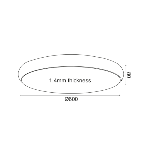 ΟΡΟΦΗΣ ΦΩΤΙΣΤΙΚΟ LED 54W 4320LM 3000K ΜΑΥΡΟ ΜΕΤ/ΚΟ D60XH8CM KALLISTA ACA DECOR – V27LEDC60BK
