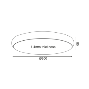 ΟΡΟΦΗΣ ΦΩΤΙΣΤΙΚΟ LED 70W 5600LM 3000K ΜΑΥΡΟ ΜΕΤ/ΚΟ D80XH8CM KALLISTA ACA DECOR – V27LEDC80BK