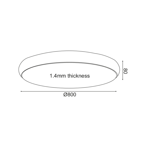 ΟΡΟΦΗΣ ΦΩΤΙΣΤΙΚΟ LED 70W 5600LM 3000K ΜΑΥΡΟ ΜΕΤ/ΚΟ D80XH8CM KALLISTA ACA DECOR – V27LEDC80BK