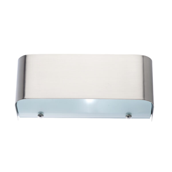 Απλίκα Φωτιστικό Τοίχου 1XG9 Μεταλλικό Νίκελ με Γυαλί ACA DECOR   – V280071W