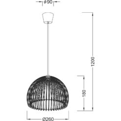 Κρεμαστό Φωτιστικό 1ΧE27 Ακρυλικό Κόκκινο ACA DECOR – V286531P28RD