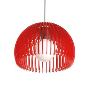 Κρεμαστό Φωτιστικό 1ΧE27 Ακρυλικό Κόκκινο ACA DECOR – V286531P28RD
