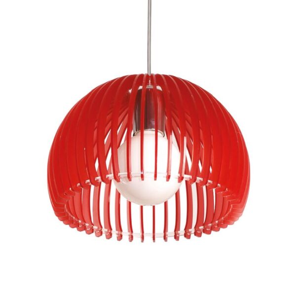 Κρεμαστό Φωτιστικό 1ΧE27 Ακρυλικό Κόκκινο ACA DECOR – V286531P28RD