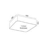 ΟΡΟΦΗΣ ΦΩΤΙΣΤΙΚΟ LED 40W 3200LM 3000K ΜΑΥΡΟ ΜΕΤ/ΚΟ 48X48XH13CM EMERY ACA – V28LEDC48BK