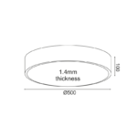 ΟΡΟΦΗΣ ΦΩΤΙΣΤΙΚΟ LED 100W 8000LM 3000K ΜΑΥΡΟ ΜΕΤ/ΚΟ D100XH10CM OPTIMUS ACA DECOR – V29LEDC100BK
