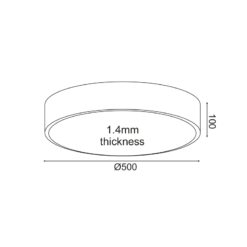 ΟΡΟΦΗΣ ΦΩΤΙΣΤΙΚΟ LED 100W 8000LM 3000K ΜΑΥΡΟ ΜΕΤ/ΚΟ D100XH10CM OPTIMUS ACA DECOR – V29LEDC100BK