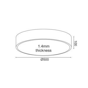 ΟΡΟΦΗΣ ΦΩΤΙΣΤΙΚΟ LED 100W 8000LM 3000K ΜΑΥΡΟ ΜΕΤ/ΚΟ D100XH10CM OPTIMUS ACA DECOR – V29LEDC100BK