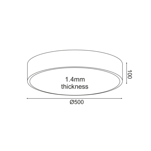 ΟΡΟΦΗΣ ΦΩΤΙΣΤΙΚΟ LED 100W 8000LM 3000K ΜΑΥΡΟ ΜΕΤ/ΚΟ D100XH10CM OPTIMUS ACA DECOR – V29LEDC100BK