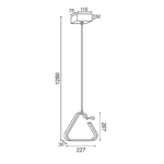 ΚΡΕΜΑΣΤΟ ΦΩΤΙΣΤΙΚΟ LED 7W 3000K 725LM ΜΑΥΡΟ ΜΕΤΑΛΛΙΚΟ 23X11XH128CM EUCLID2 ACA DECOR – V29LEDP23BK