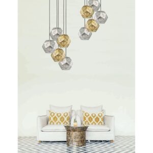 Κρεμαστό Φωτιστικό 1XE27 Μεταλλικό Χρώμιο Ανοξείδωτο Διάτρητο  ACA DECOR   – V35029CH