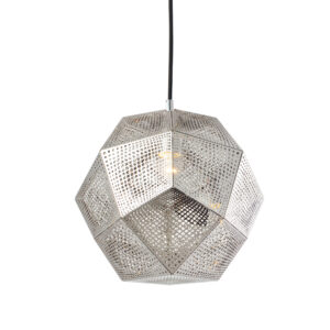 Κρεμαστό Φωτιστικό 1XE27 Μεταλλικό Χρώμιο Ανοξείδωτο Διάτρητο  ACA DECOR   – V35029CH