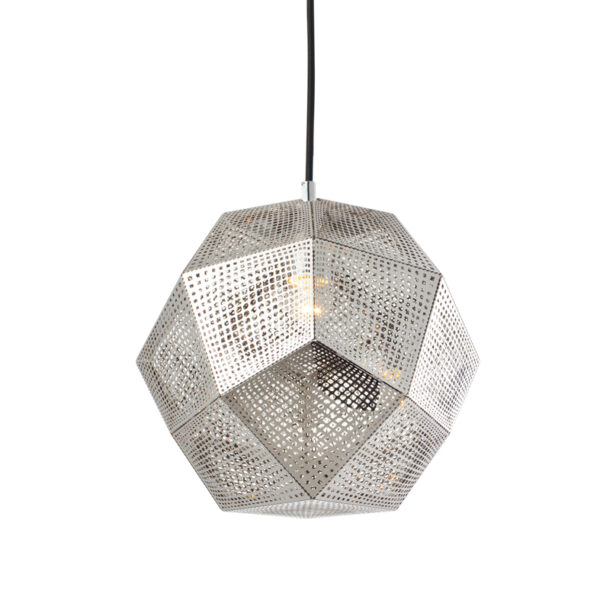 Κρεμαστό Φωτιστικό 1XE27 Μεταλλικό Χρώμιο Ανοξείδωτο Διάτρητο  ACA DECOR   – V35029CH