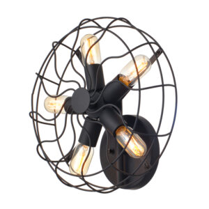 Φωτιστικό Τοίχου Απλίκα 5xΕ27 Μεταλλική Μαύρη Φ410 ACA DECOR – V352715W