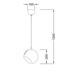 Κρεμαστό Φωτιστικό 1xΕ27 Μεταλλικό Μαύρο Φ200 ACA DECOR  – V36037BK